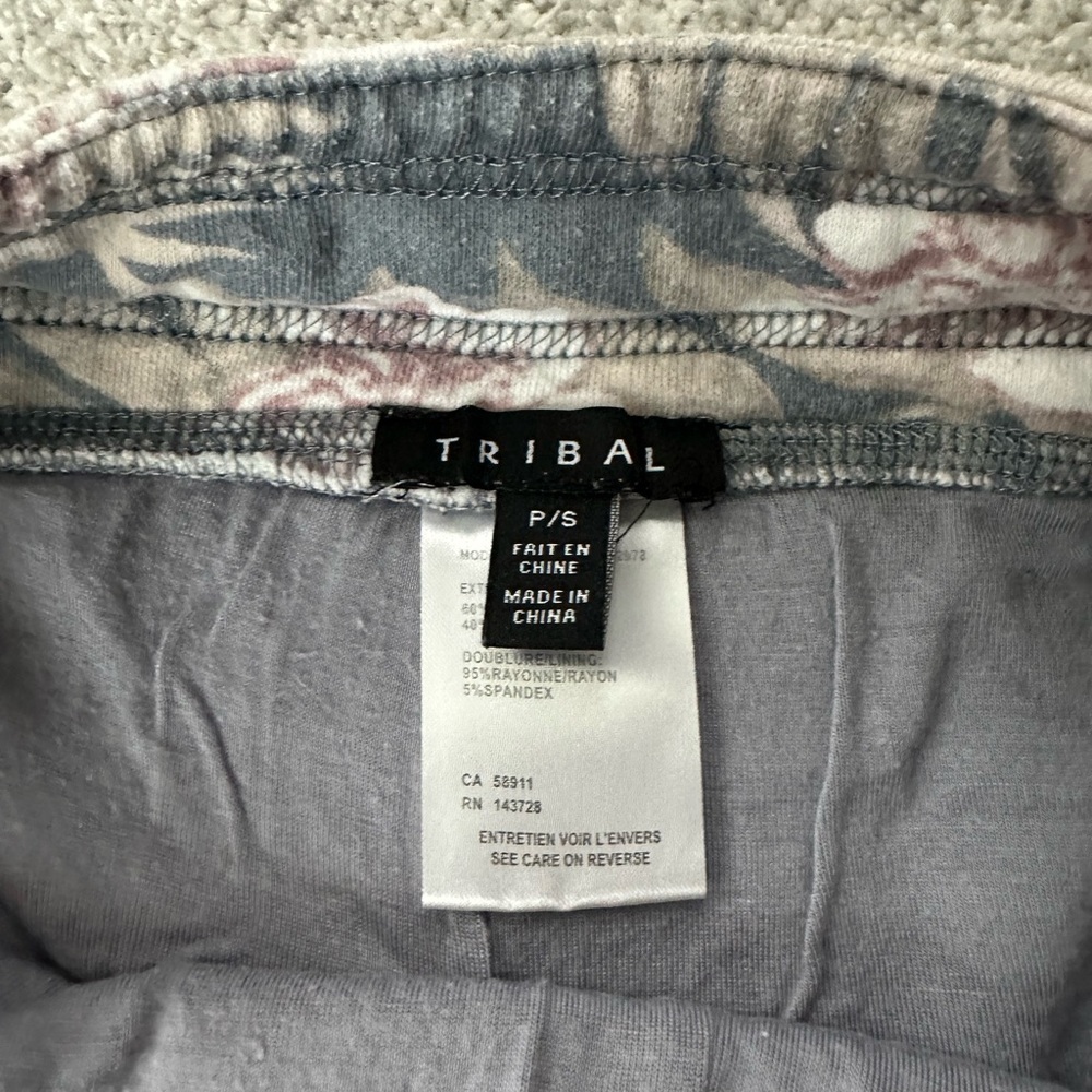 Tribal Tropical A-Line Flutter Skort with Ruffled Tie Front - Picture 2 of 5